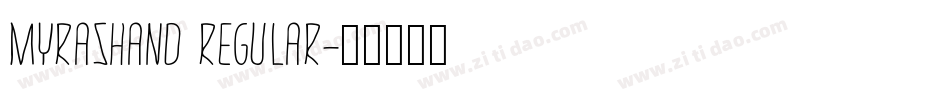 MyrasHand Regular字体转换